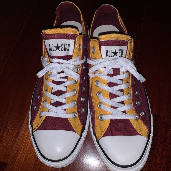 BRAND NEW Converse All Star Yellow & Red Lowtops - Picture 2 of 7